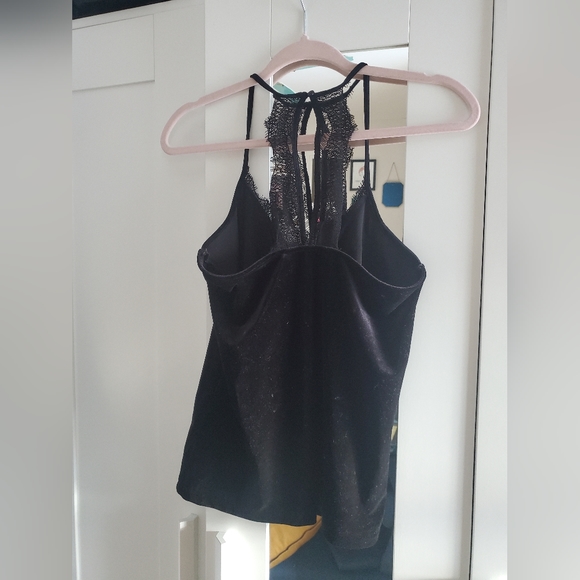 Black velour tank top - Picture 2 of 2